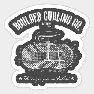 Boulder Curling Co - Curling Rock Sticker